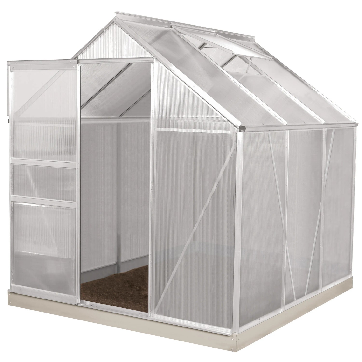 E-shop Vitavia Skleník Venus 3800 HKP 4 mm, hliník, 195 x 195 cm, , 3,8 m2 vr. základne