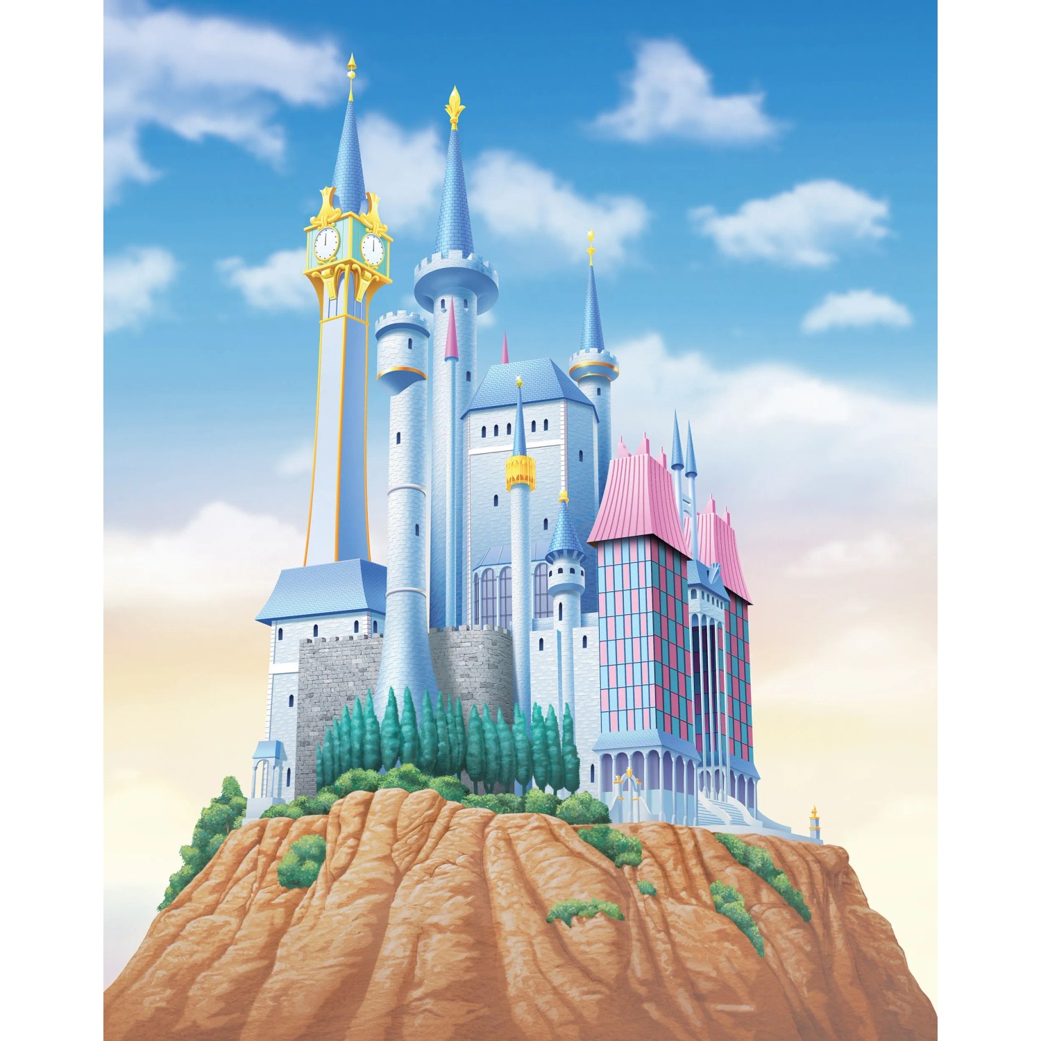 E-shop Komar Vliesová fototapeta Disney Princess Cinderella Castle 200 x 250 cm