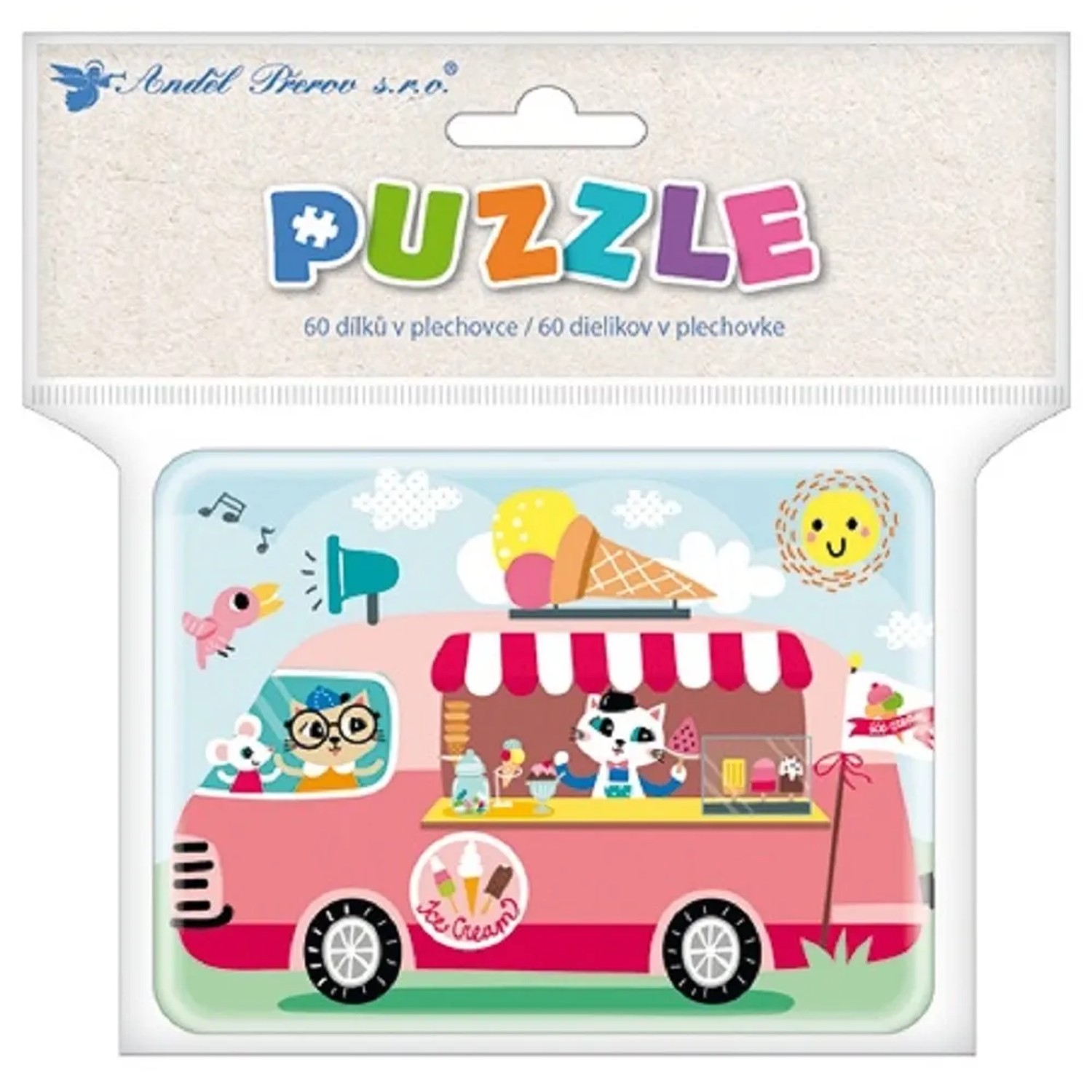 E-shop Anděl Přerov Puzzle zmrzlinár v plech. krabičke, 60 dielikov