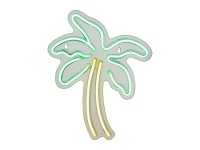 Kaemingk LED/USB neónová nástenná dekorácia palma 1,6 x 25 x 31 cm