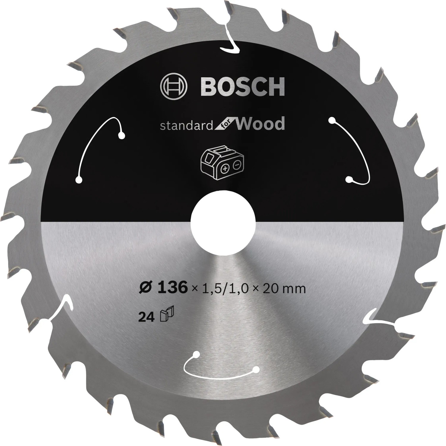 E-shop Bosch Pílový rezný kotúč pre aku píly Standard for Wood, pr. 136 x 20 mm