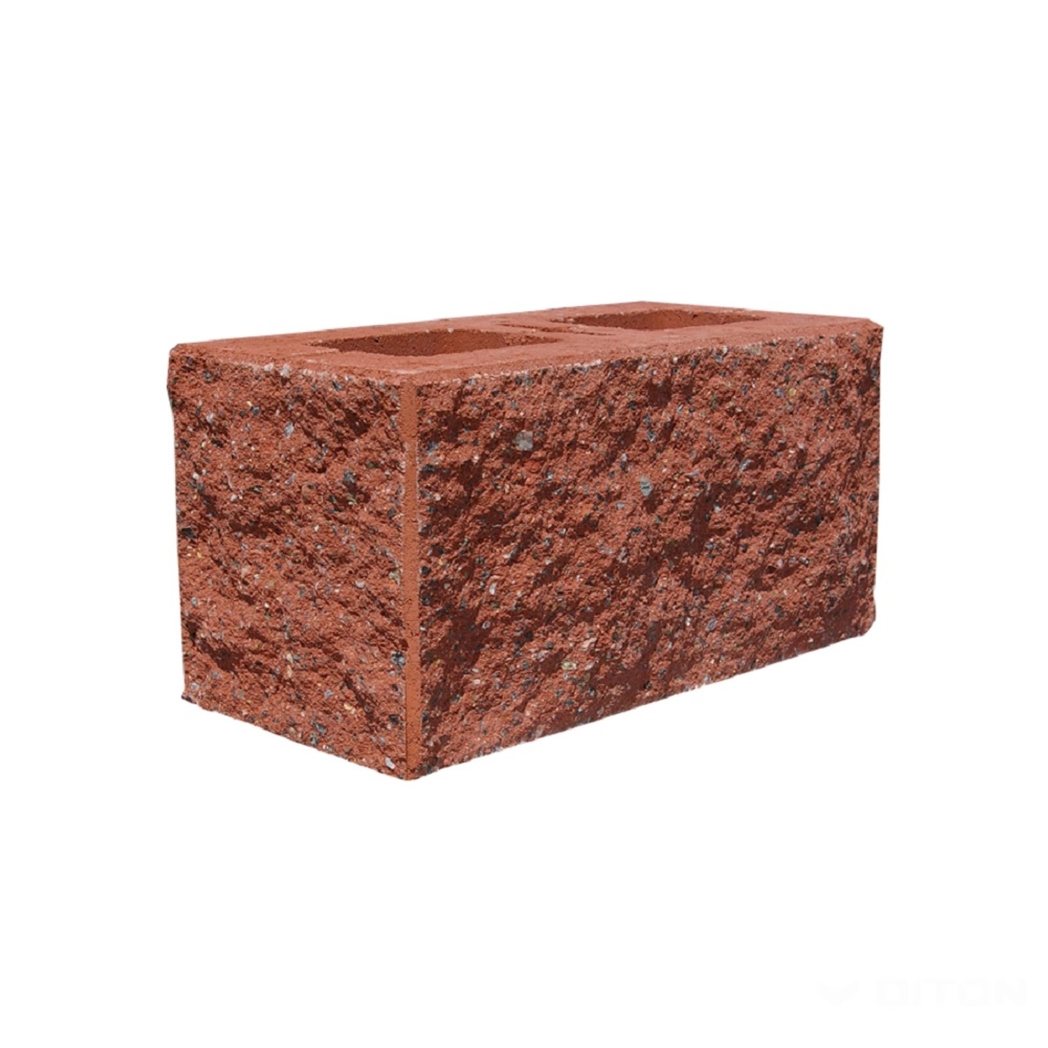 E-shop DITON Plotová tvárnica s fazetou C rohová červená 38,5 x 19 x 19 cm