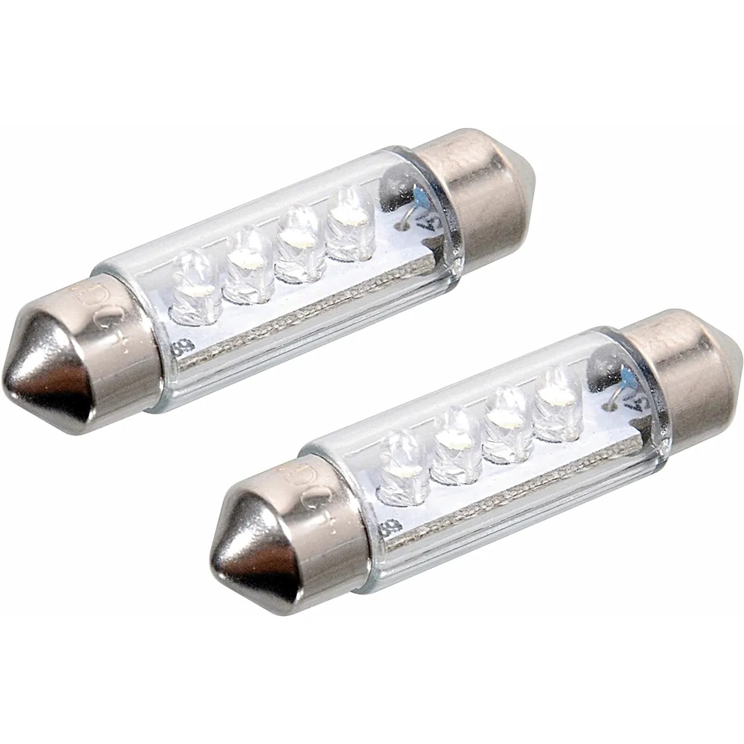 E-shop COMPASS Autožiarovka 4 x LED sufit, 12 V modrá, 2 ks