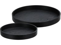 Koopman Súprava podnosov na servírovanie, čierna, 2dielna