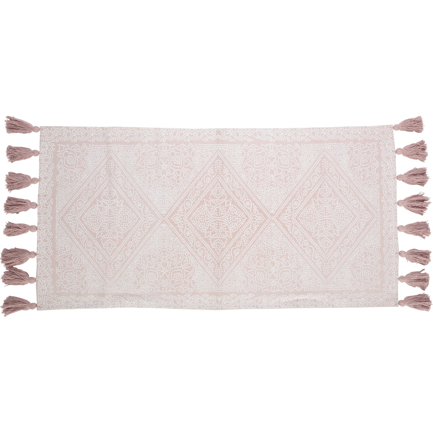 E-shop OBI Bavlnený koberec vzorovaný béžovo-staroružový 60 x 120 cm