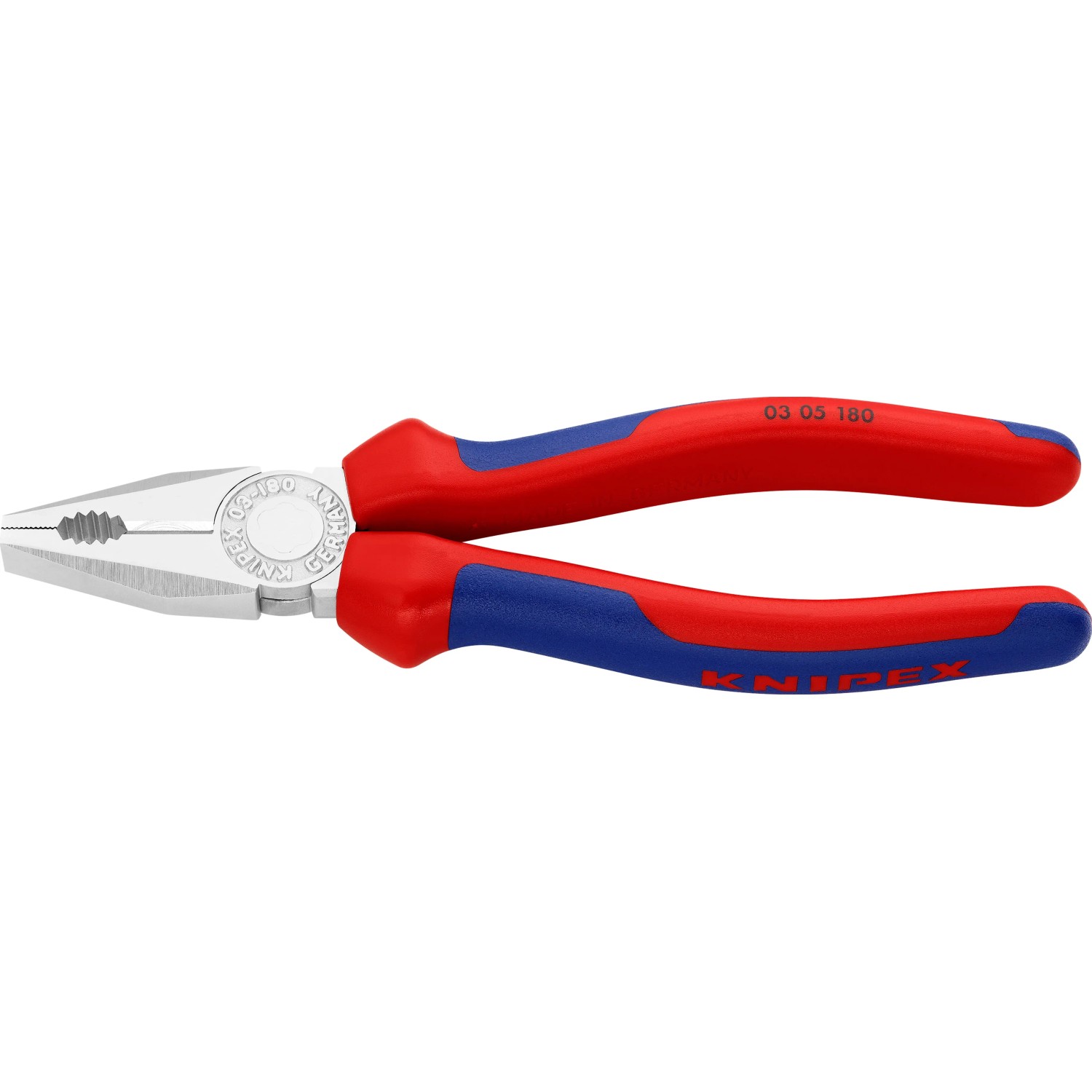 E-shop Knipex Kombinované kliešte, chrómované, viaczložkové návleky, 180 mm