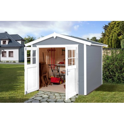 Weka Drevený záhradný domček 224 veľ. 2, sivá, 235 x 239 cm