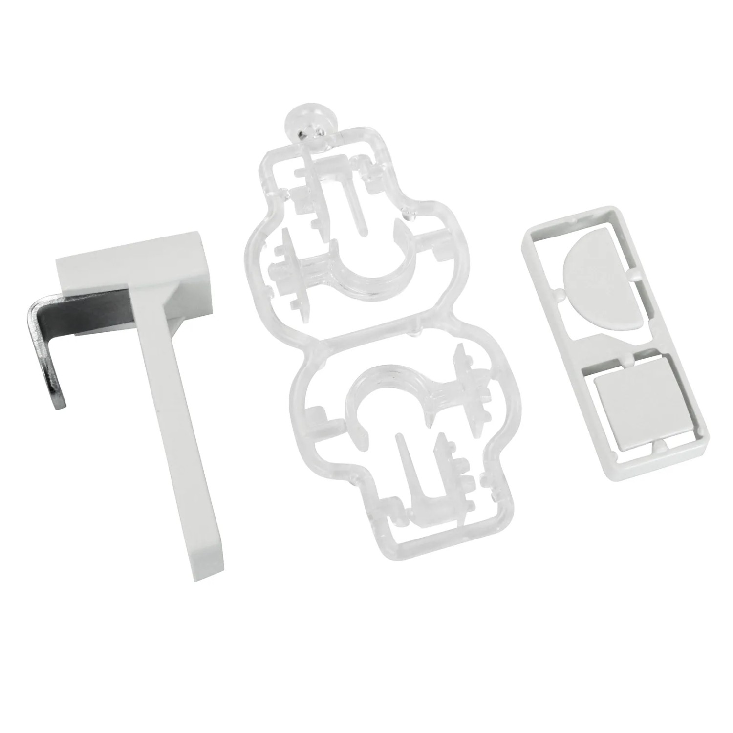 E-shop Gardinia Upínací držiak pre vitrážne a kaviarenské tyče biely