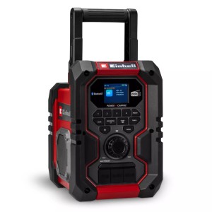 Einhell TE-CR 18 Li DAB+/FM/BT Solo akumulátorové rádio, stavebné rádio s Bluetooth a robustným puzdrom.