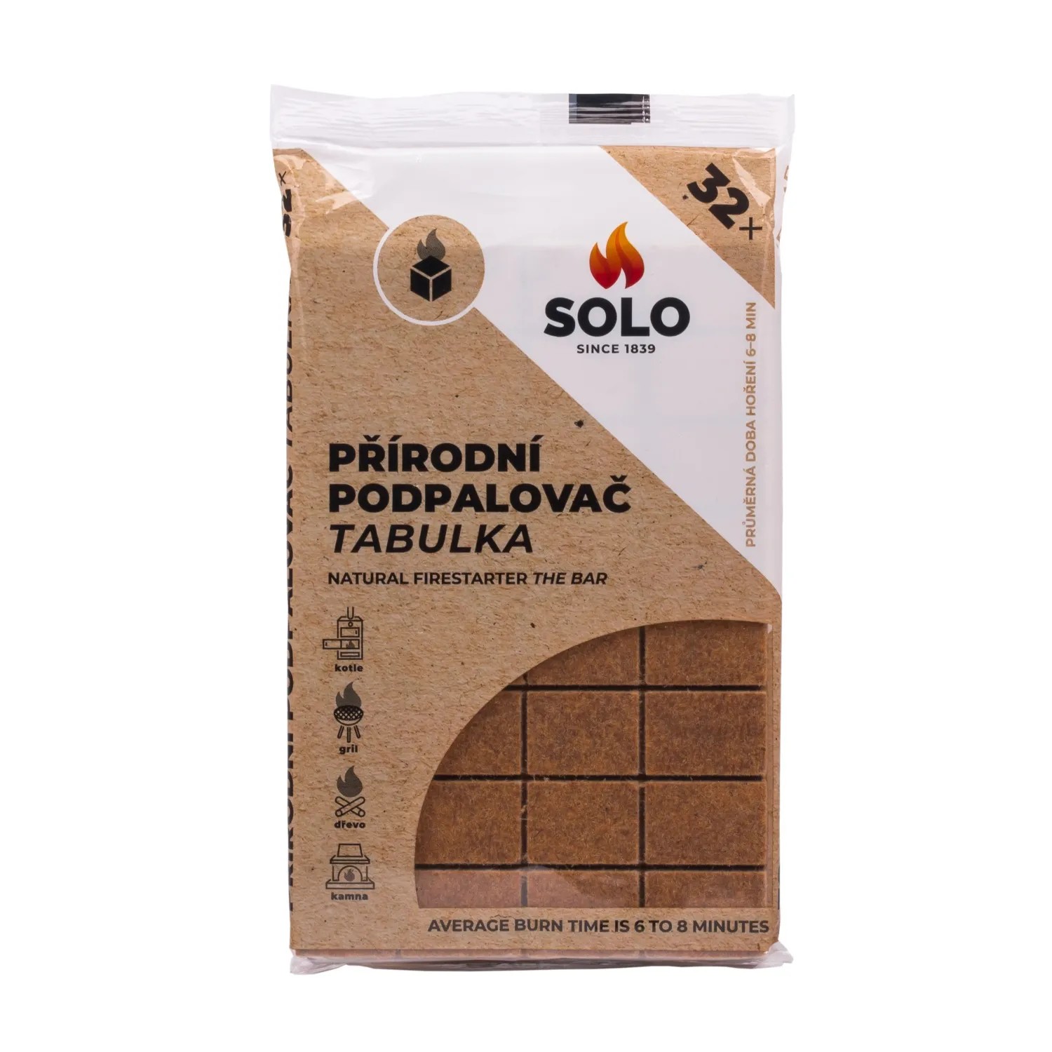 E-shop SOLO Ekologický podpaľovač Tabuľka 32 ks