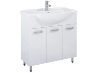 Maximus Skrinka pod umývadlo Eve, 3 dvierka, lesklá biela, 80 cm