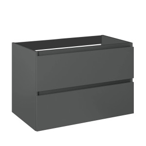 Roca Evelyne Basic skrinka pod umývadlo, 80 cm, antracit mat, s 2 zásuvkami.