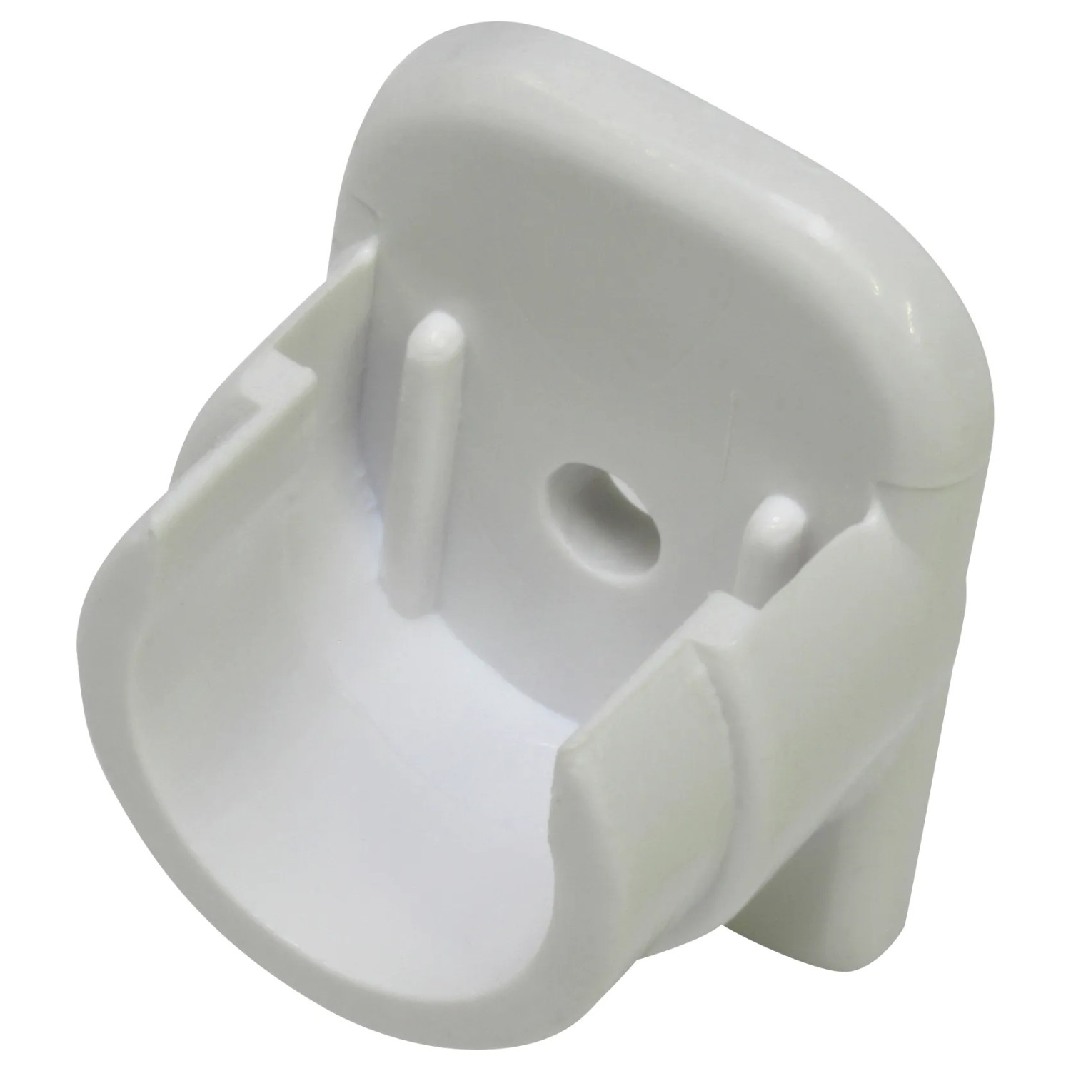 E-shop Gardinia Stenový držiak pre vitrážové tyče s pr. 11/12 mm biely