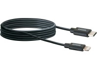 Schwaiger Synchronizačný a nabíjací kábel USB-C/Lightning, čierna, 2 m