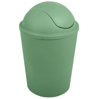 MSV Odpadkový kôš s výklopným vekom Ako, bazalková zelená, 5,5 l