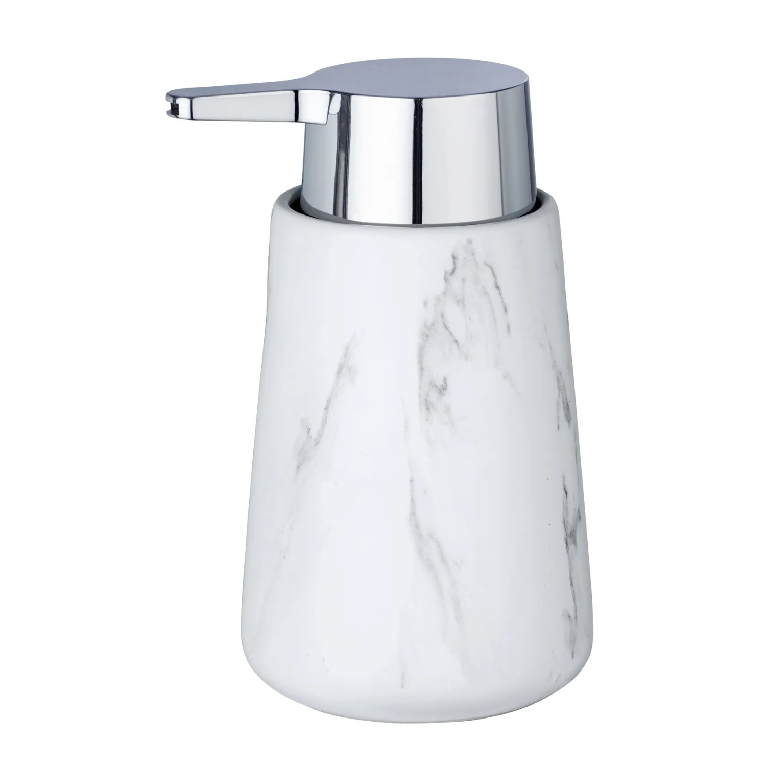 E-shop Wenko Dávkovač mydla Adrada 330 ml keramika 10,5 x 15 x 8,5 cm biely