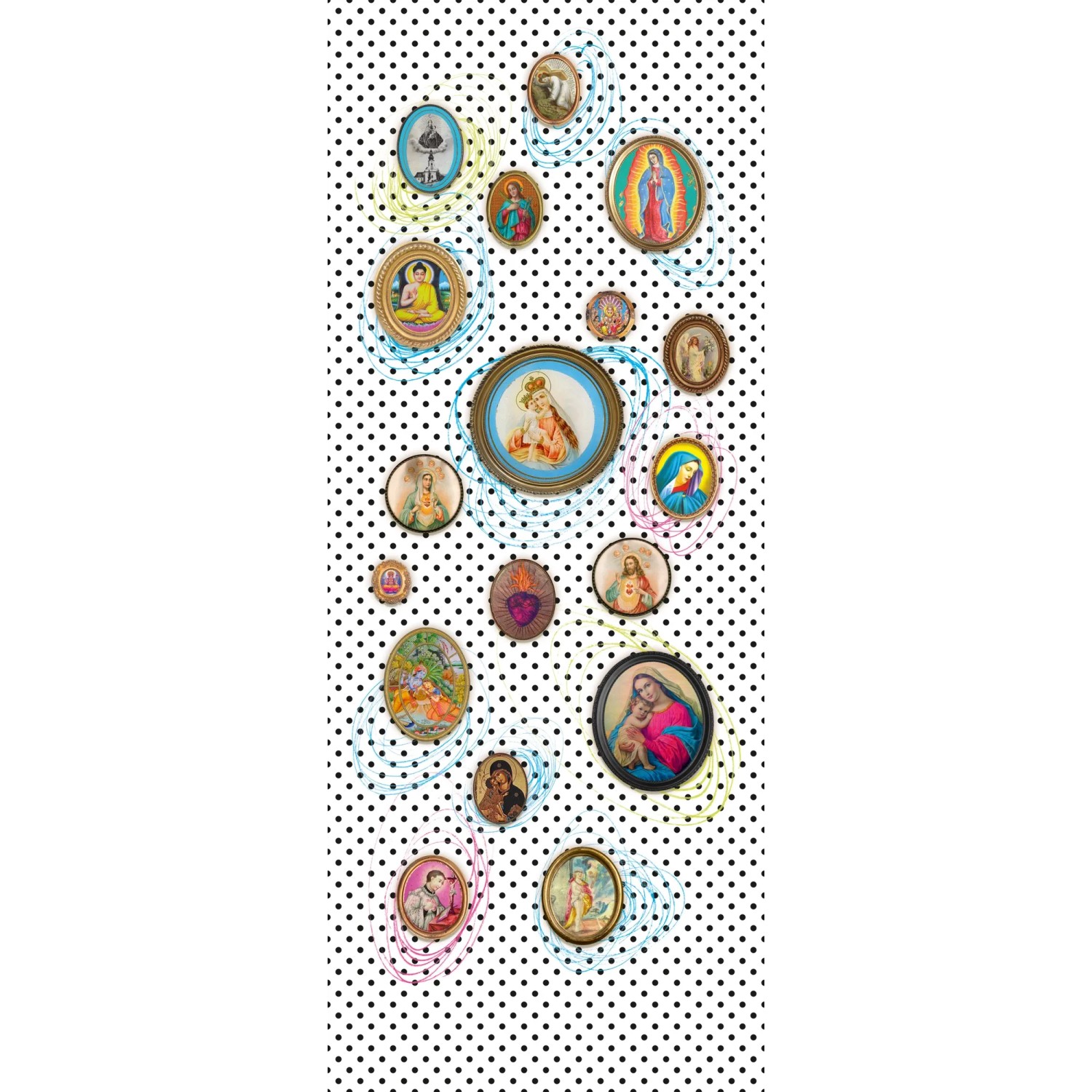 E-shop Komar Vliesová fototapeta Polka Dots 100 x 250 cm