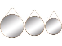 Súprava nástenných zrkadiel Safari Lodge kov zlatá 3-dielna