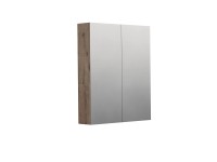 INTEDOOR Zrkadlová skriňa BEE, 2 dvere, el.zásuvka, IP44, š.60cm, dub Wellington