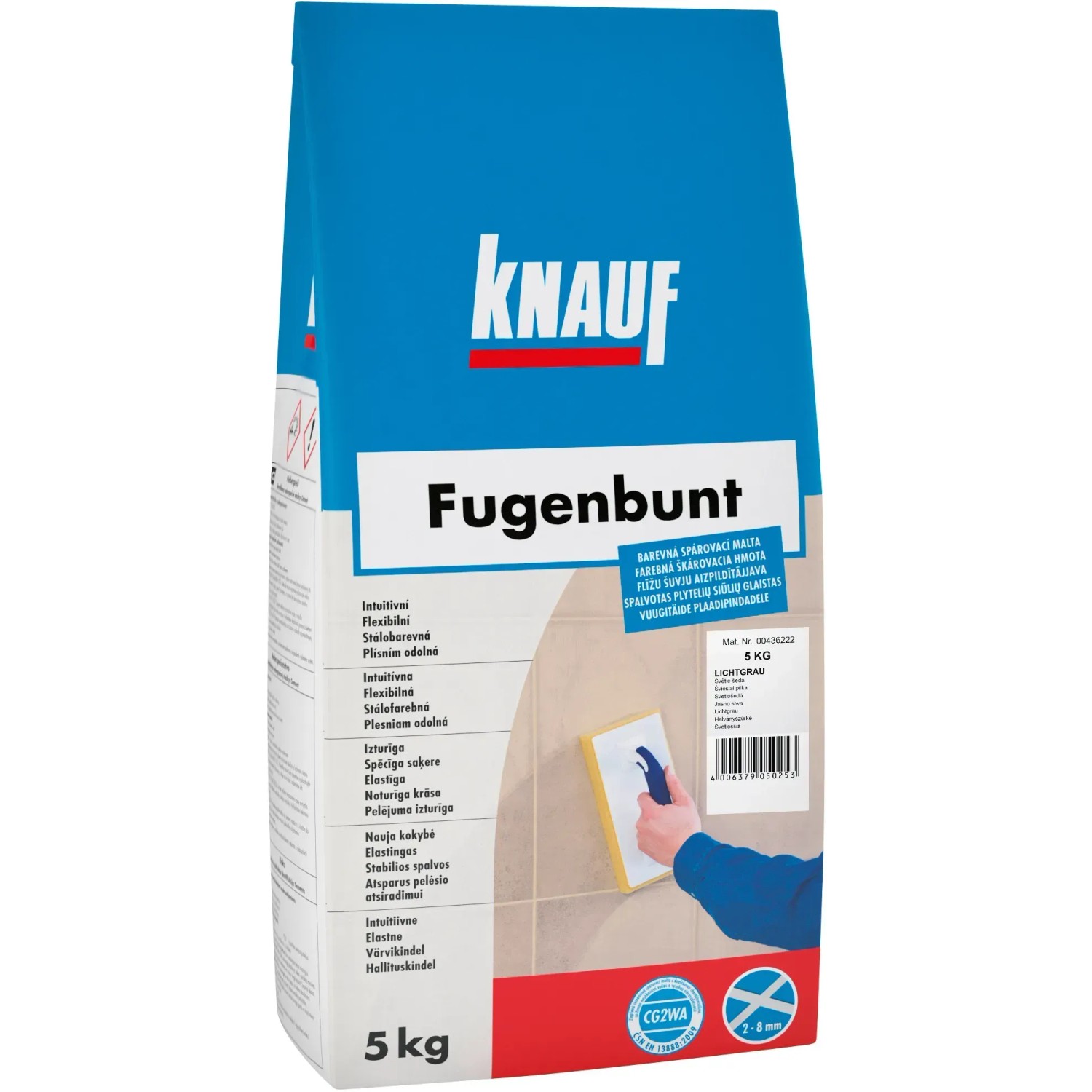 E-shop Knauf Škárovacia hmota Fugenbunt, Lichtgrau, 5 kg