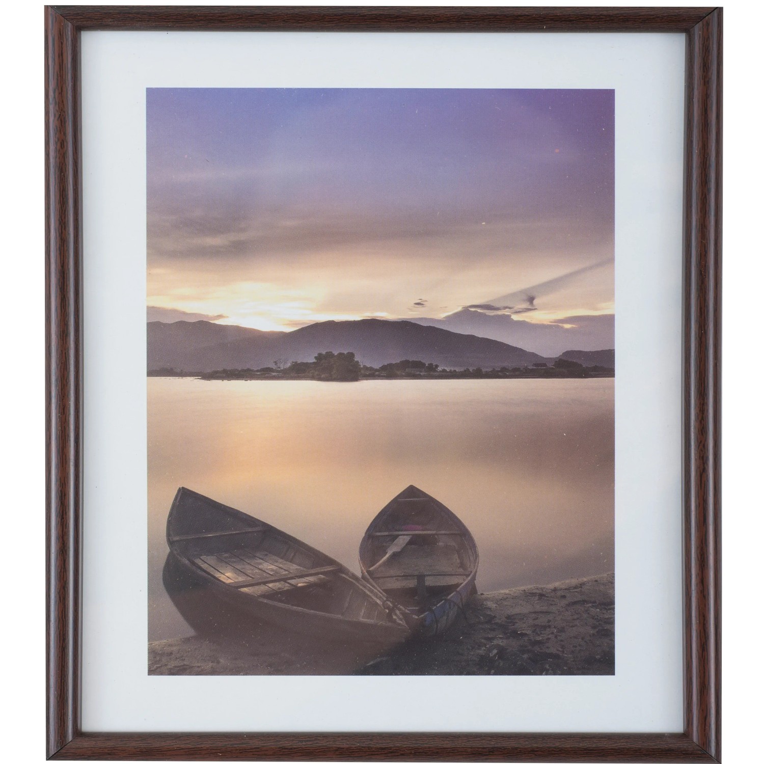 E-shop Bondecor Fotorám plastový FAST tmavé drevo, 10 x 15 cm