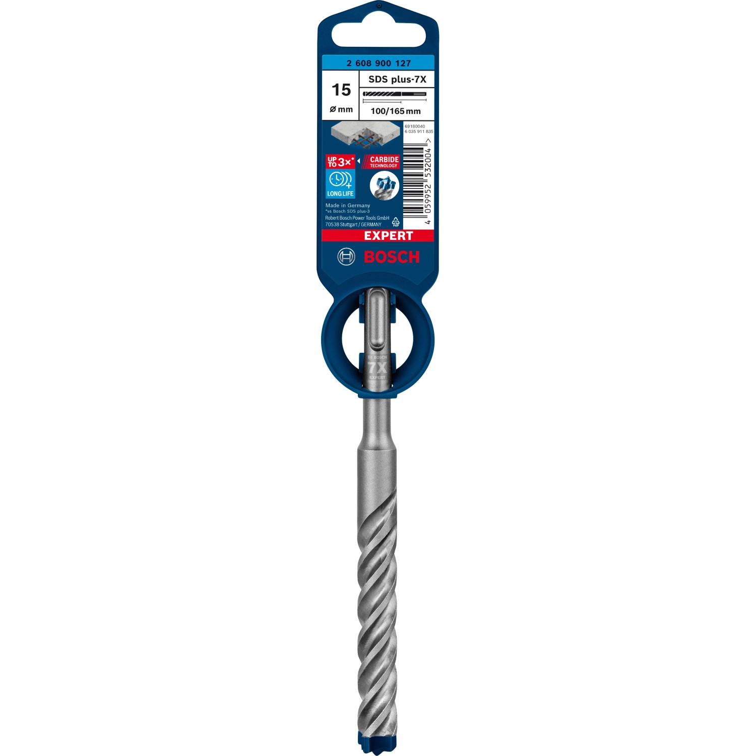E-shop Bosch Vrták do betónu Expert SDS Plus-7X, pr. 15 x 100/165 mm