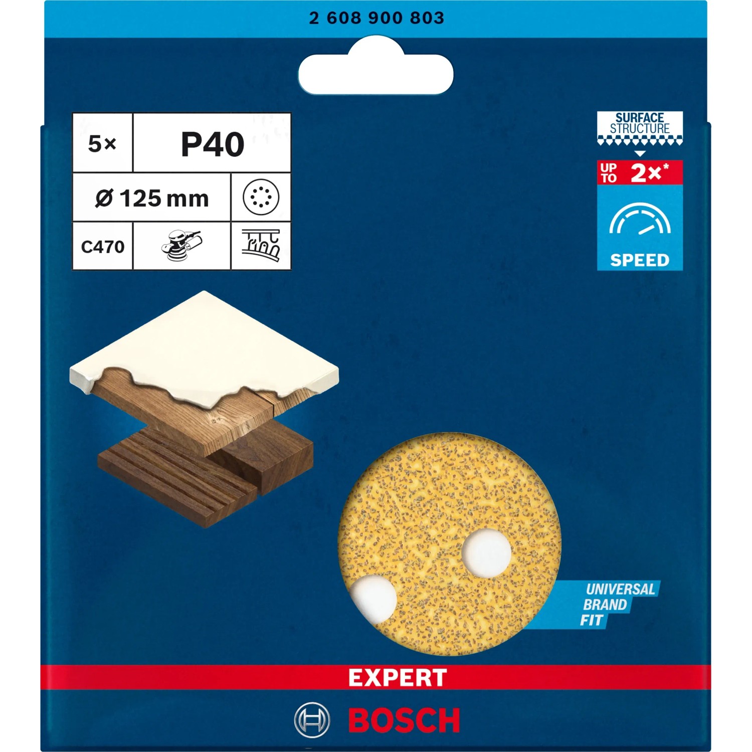E-shop Bosch Brúsny list Expert C470, P40, pr. 125 mm, 5 ks