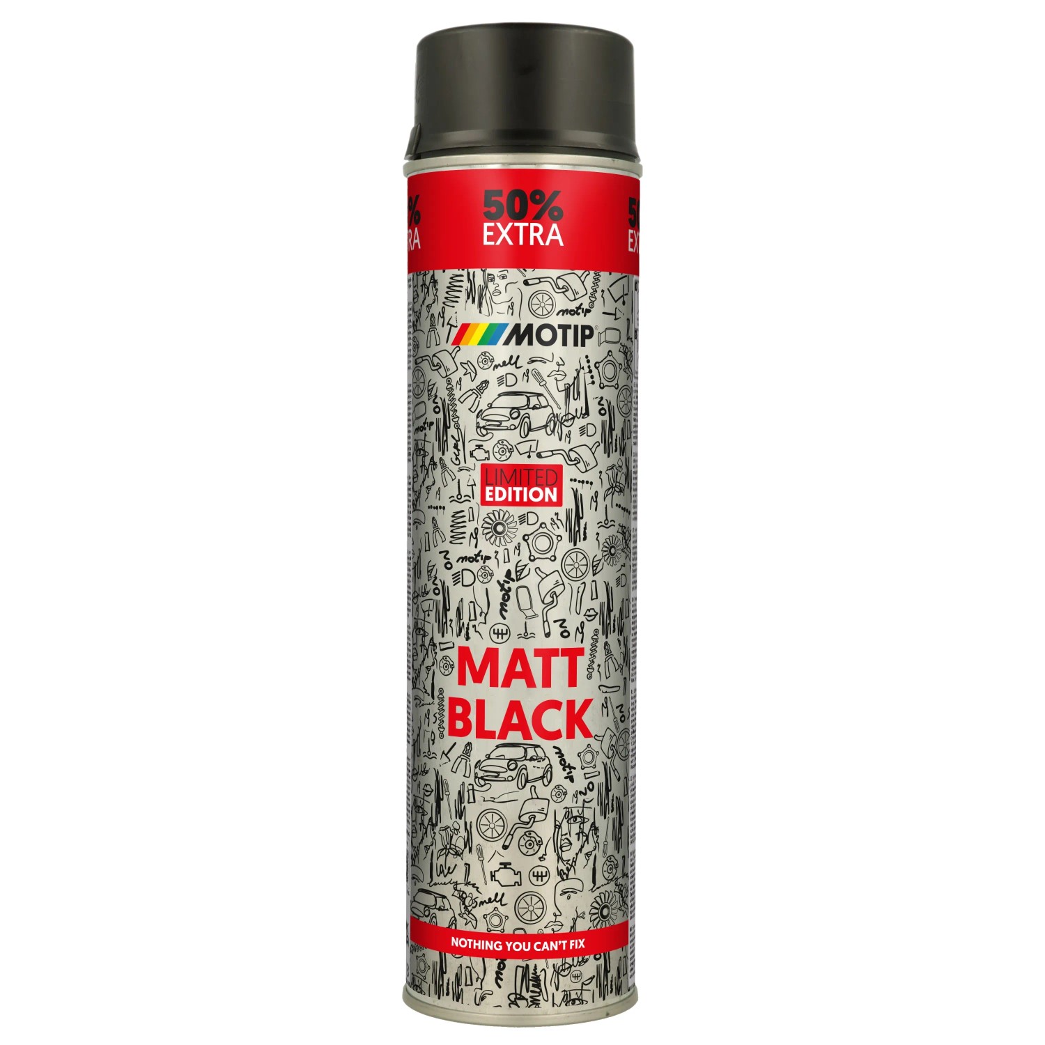 E-shop Motip Nitro-combi sprej na kontrastné lakovanie M Rallye 600 ml, (RAL9005) čiern