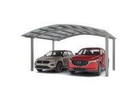 Ximax Alu prístrešok na 2 autá Portoforte Typ 80-M vzhľad ocele 542 x 495 cm