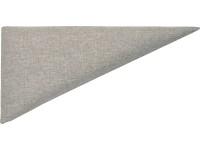 Nástenný vankúš trojuholníkový 15 cm x 30 cm svetlosivý štruktúrovaný