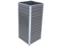 Vysoký kvetináč z WPC Monaco antracitová, 27 x 27 x 62 cm