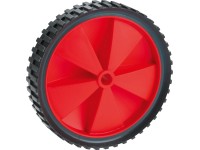 Koleso s plastovým ráfikom a profilom s hrotmi červený, pr. 150 mm, 25 kg
