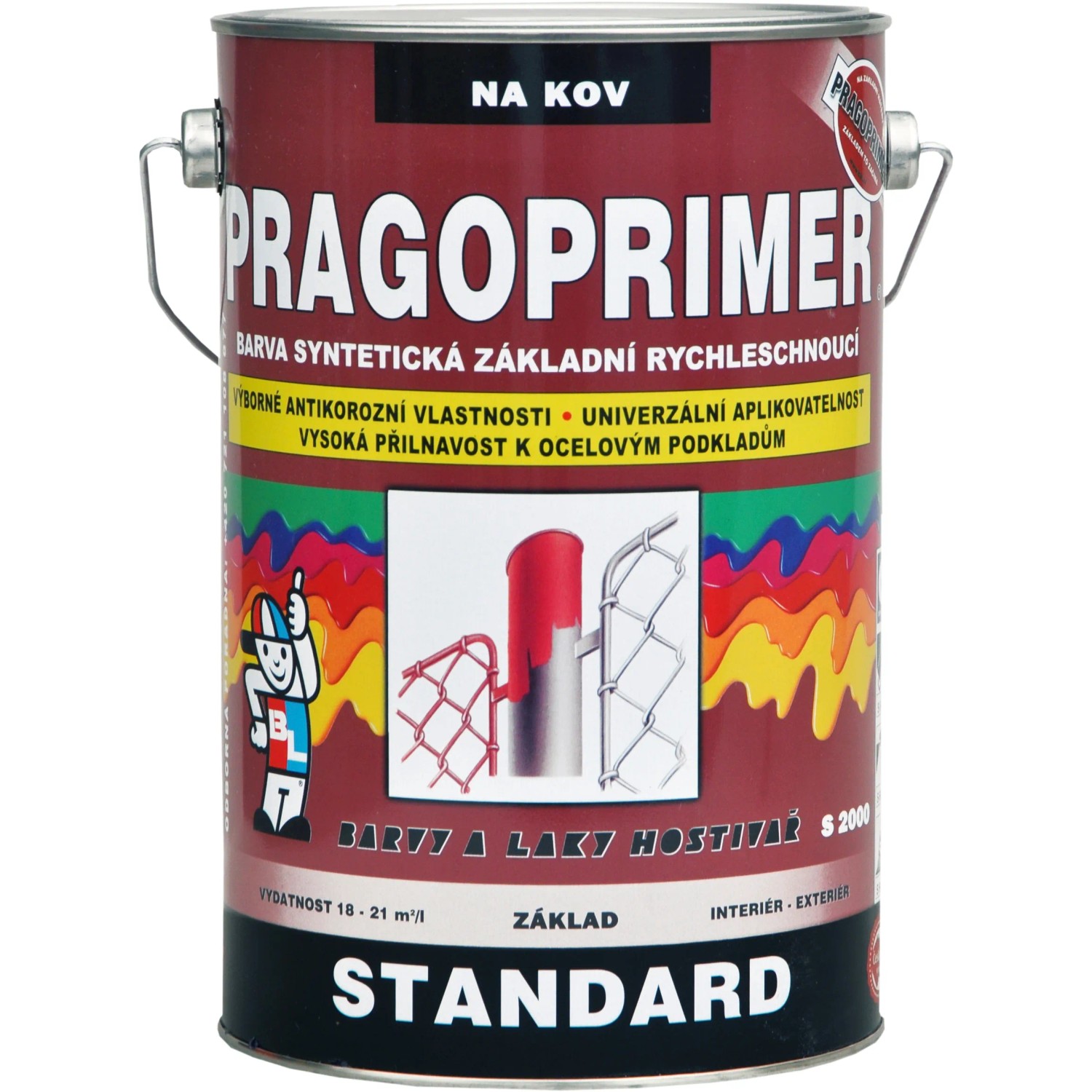 E-shop PRAGOPRIMER Základný antikorózny náter STANDARD S 2000 0110 sivá 4 l