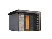 Weka Drevený záhradný domček Amberley 28mm V2, sivá-antracitová, 300 x 300 cm