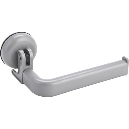 Držiak na toaletný papier s prísavkou, sivý matný 17,6 x 7,5 x 8,8 cm