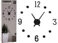 Koopman Nalepovacie nástenné hodiny DIY čierne 16dielne Koopman Nalepovacie nástenné hodiny DIY čierne 16dielne