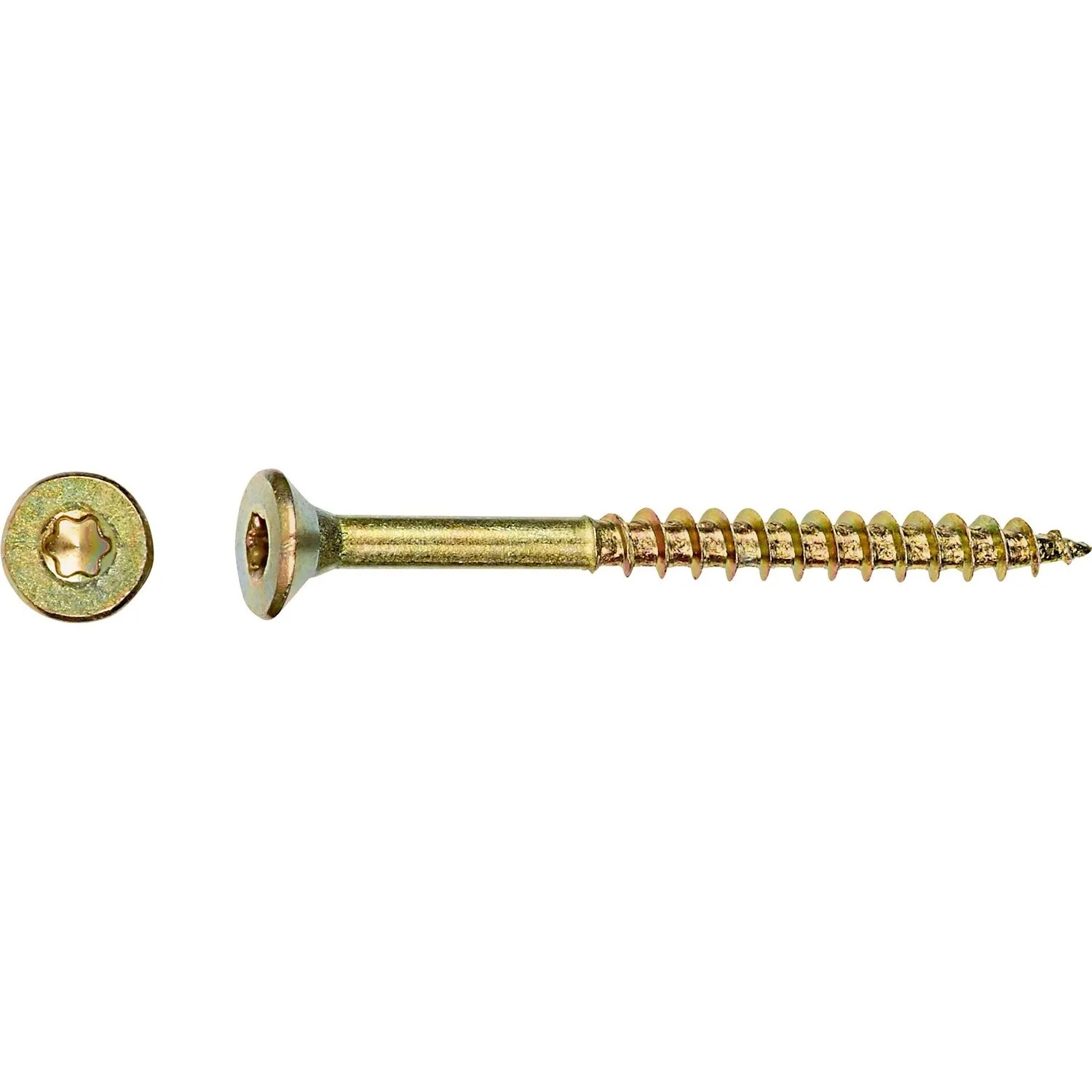E-shop Uni skrutky so zápustnou hlavou TX20 čiastočný závit žlto pozink. 4x35mm-na váhu