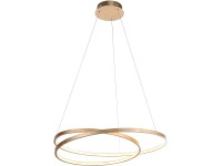 Paul Neuhaus Závesné LED svietidlo Roman, 41W, 5100lm, zlatá, pr. 72 x 120 cm