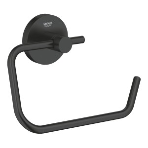Grohe QuickFix držiak toaletného papiera Start, matná čierna, na montáž na stenu.