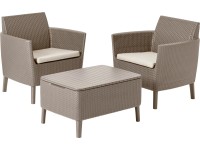 Keter Súprava balkónového nábytku Salemo, cappuccino/piesková, 3dielna