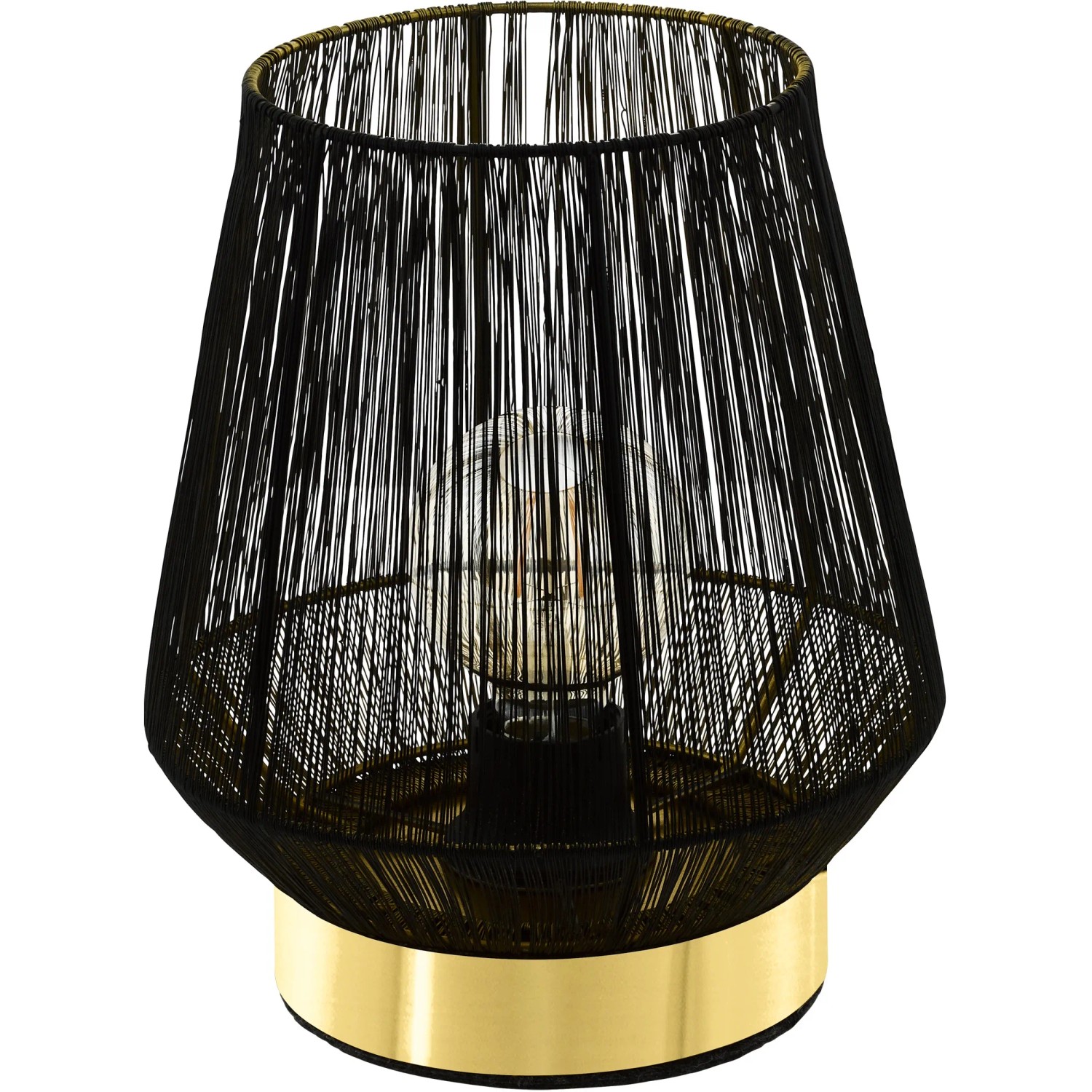 E-shop EGLO Stolové svietidlo ESCANDIDOS čierna/zlatá pre 1 x E27 max. 40W, pr. 22x26cm