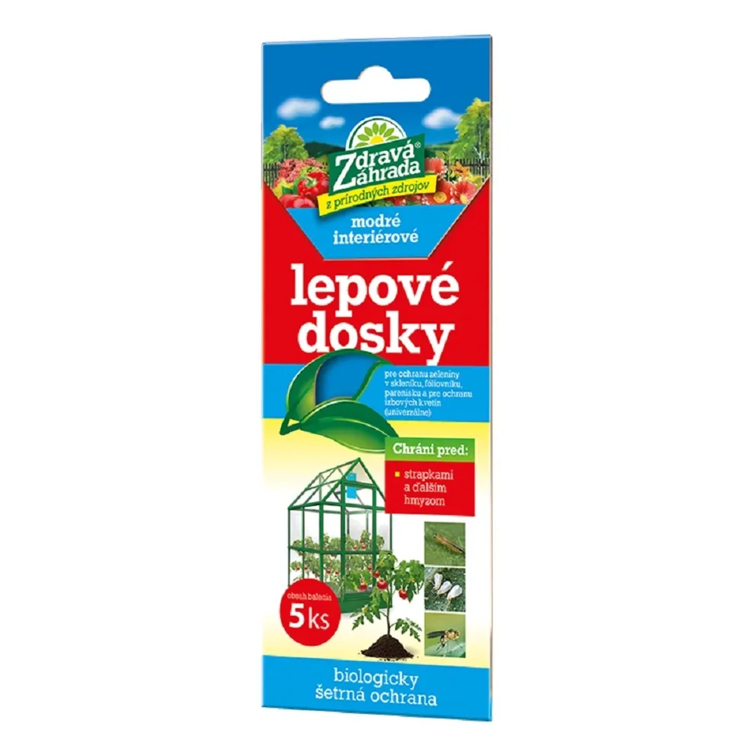 E-shop Zdravá záhrada Modré lepové dosky interiérové 5 ks