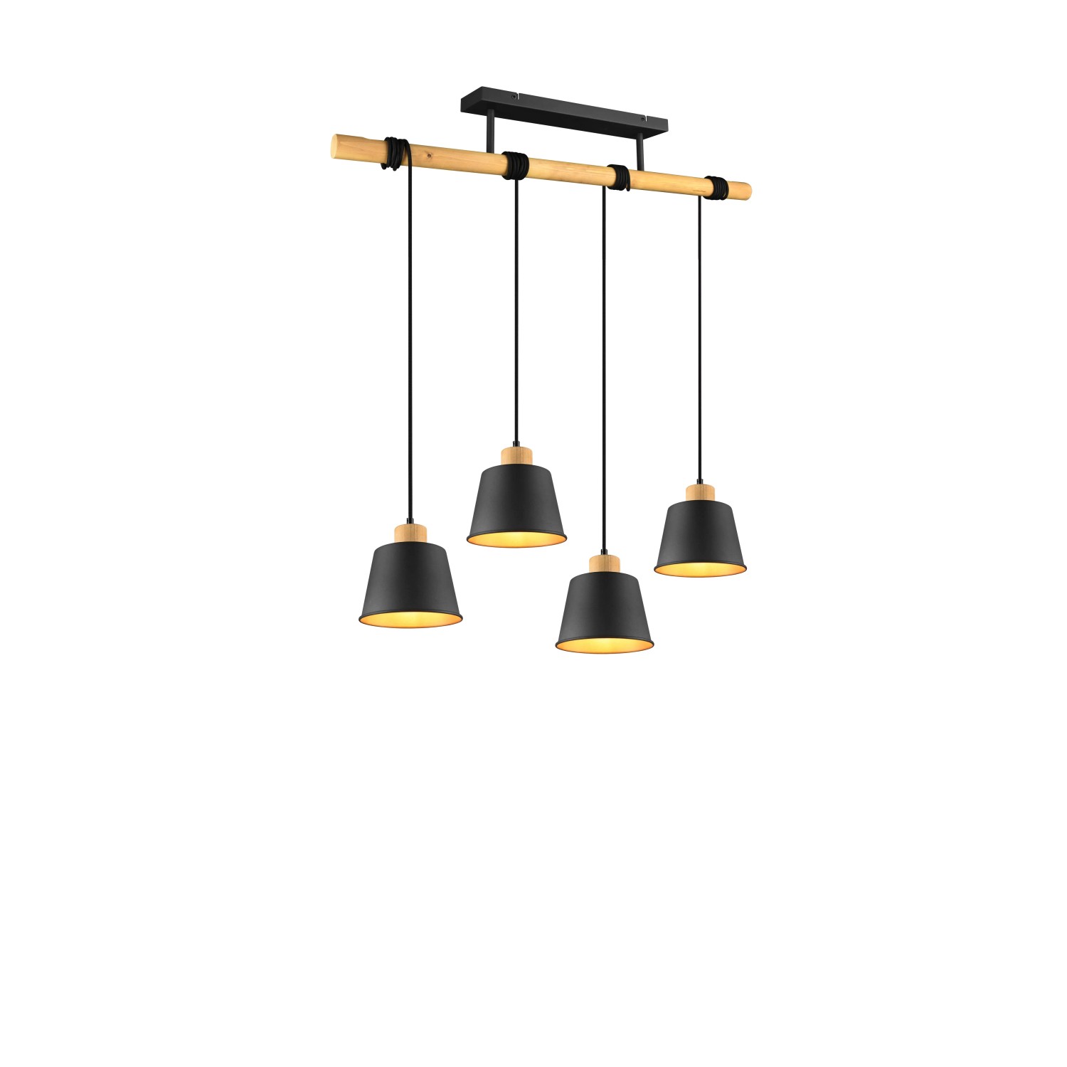 E-shop Trio Závesné svietidlo Harris čierne matné 1500 x 870 x 180 mm