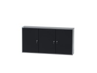 Küpper Nástenná skrinka 70199, 3 dvierka/2 steny/2 police/18 boxov, 60x120x19 cm