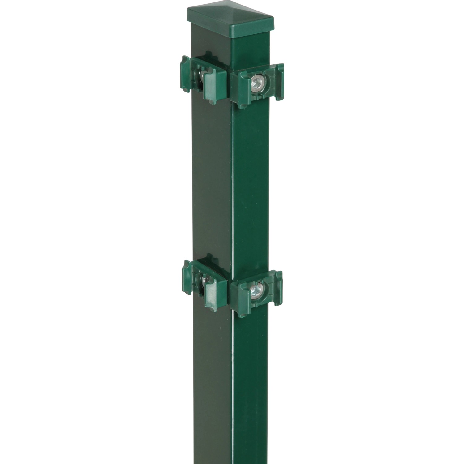 E-shop Rohový plotový stĺpik pre dvojité zvárané pletivo zelený 4 cm x 6 cm x 160 cm