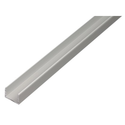 GAH Alberts U-profil, samosv., elox. hl., str., 15 x 15,9 x 2000 mm, hr. 1,5 mm