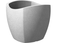 Scheurich Kvetináč WAVE GLOBE CUBO Stony Grey 35,5 x 39,4 x 39,4 cm