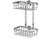tesa Dvojposchodový košík do sprchy Aluxx menší, chróm, 260 x 180 x 107 mm