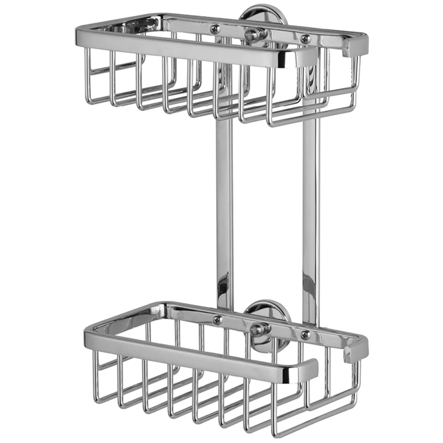 E-shop tesa Dvojposchodový košík do sprchy Aluxx menší, chróm, 260 x 180 x 107 mm