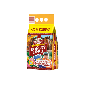 Balenie konského univerzálneho hnojiva, granulovaná forma.